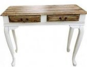 Dresuar 13506 2ÇEKMC Kayın Beyaz Aslan Ayak Ladin Kaplama Ceviz Natüre Tabla - 3