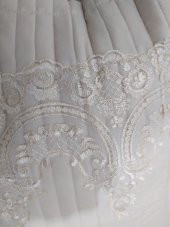 Yatak Örtüsü 13546 Zümrüt Tek Kişilik Dantelli Toz Pembe %80 Pamuk El Yapım - 3