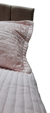Yatak Örtüsü 13545 Zümrüt Çift Kişilik Dantelli Toz Pembe %80 Pamuk El Yapım - 6