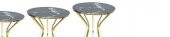 Brc Zigon13387 Cadde Model Metal Gold renk kaplam Siyah mermer Temper cam El yapı - 4