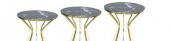Brc Zigon13387 Cadde Model Metal Gold renk kaplam Siyah mermer Temper cam El yapı - 3