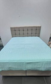 Pike 13290 Yazlık Zmrt Yeşil Çift Dolgun Malzeme V Çizgili Desen Pamuklu  Kalın Dokuma - 2