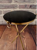 Brc zigon 13246 Küpe Sehpa Metal Bakır Eskitme Gold renk ayak Kırılmaz cam tabla - 5