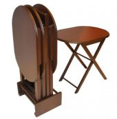 Çanta Zigon 13269 Sehpa Model Oval Ahşap MDF Torna Parlak Ceviz kutu sevk El Yapı - 1