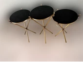 Brc zigon 13246 Küpe Sehpa Metal Bakır Eskitme Gold renk ayak Kırılmaz cam tabla - 6