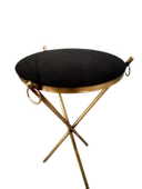 Brc zigon 13246 Küpe Sehpa Metal Bakır Eskitme Gold renk ayak Kırılmaz cam tabla - 2