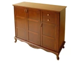 Ayakkabılık13056 Klasik Model Parlak CEVİZ Kayın Lükens Aslan Ayak Oyma El Yapım - 2