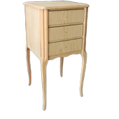 Komodin 12977 Aslan Ayak Klasik Model HAM 3 Çekmece  Ahşap Kayın ayak El Yapım thumbnail 6