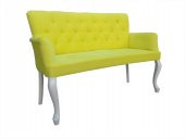 Sandalye 13068 berjer model Kayın Klasik Aslan ayak Parlak Beyaz Renk döşem Kumş - 1