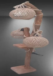 Lambader 12965 Sarmaşık 3lü Doğal malzemeler Kuru Zeytin veya çam dalı El Yapım - 5