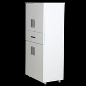 Çok Amaçlı 12949 Dolap Model 130 Hard Parlak BEYAZ Suntalem 4 Raf 1 Çekm El Yapım - 4