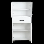 Çok Amaçlı 12949 Dolap Model 130 Hard Parlak BEYAZ Suntalem 4 Raf 1 Çekm El Yapım - 2