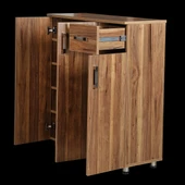 Ayakkabılık 12951 Çok Amaç Model Parlak CEVİZ Hard suntalem Demonte 5raf El Yapım - 3