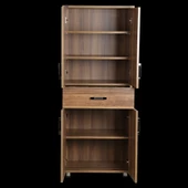 Çok Amaçlı 12938 Dolap Hard Model Parlak CEVİZ Suntalem 5 Raf 1Çekm 180 El Yapım - 2