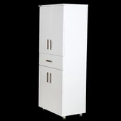 Çok Amaçlı 12940 Dolap Model Hard Parlak BEYAZ Suntalem 4Raf 1Çekm 180 El Yapım - 4