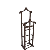 Dilsiz Uşak 12928 Çİft TEPE MODEL Parlak Ceviz Askılık Ahşap Kayın Torna El Yapım - 5