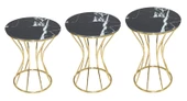 Brc Zigon 12745 Kumsaat Model SİYAH MERMER Desen Metal GOLD Renk Kaplama Elyapım - 2
