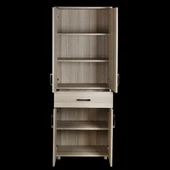 Çok Amaçlı 12687 ST Dolap 180 cm Hard Parlak CORDOBA Suntalem 4Raf 1Çekmece El Yapım - 3