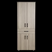 Çok Amaçlı 12687 ST Dolap 180 cm Hard Parlak CORDOBA Suntalem 4Raf 1Çekmece El Yapım - 2