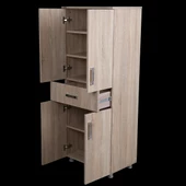 Çok Amaçlı 12684 Dolap Hard Parlak SOHO Suntalem 4Raf 1Çek Kutu sevk 150 El Yapım - 3