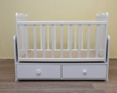 Beşik Bebek 12663 Sallanır Parlak beyaz 60*100 sağlığa zarar vermeyen Ürün - 1