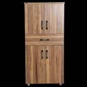 Çok Amaçlı 12678 Dolap 130 Luk Hard Parlak CARDEN Suntalem 4Raf 1Çekmec Kutu sevk Elyapım - 1