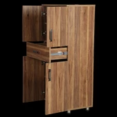 Çok Amaçlı 12678 Dolap 130 Luk  Hard Parlak CARDEN Suntalem 4Raf 1Çekmec Kutu sevk Elyapım - 3