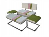 LOCA BANK Köşe takım 12521 model Metal Çelik Nikelaj Suni deri döşeme El Yapım - 3