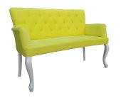 Berjer 12523 ASLAN Ayak Model beyaz Babyface Kumaş Kapitone SARI renk El yapım - 1