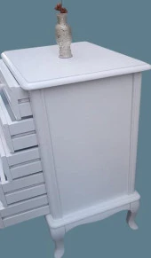 Şifonyer12522 Aslan Model Kayın Klasik Ayak Beyaz Natüre PORSELEN Kulp El yapım - 8