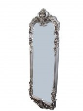 Ayna OVAL 12570 Dikdörtgn Boy Döküm polyester GRİ Eskitme Natüre Klasik el yapım - 1