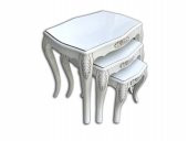 Zigon ST 12545 Madalyon Kayın Avangart Aslan Ayak Oyma Parlak Beyaz Lake Boya El Yapım thumbnail 2