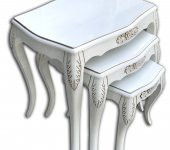 Zigon ST 12545 Madalyon Kayın Avangart Aslan Ayak Oyma Parlak Beyaz Lake Boya El Yapım thumbnail 5