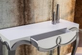 Dresuar 12452 CNC KABARTMA Model Kayın Ağacı Aslan Lüken Ayak Parlak Gri Beyaz - 2