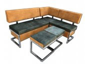 Köşe Takım 12441 Mutfak C LOCA Model Metal nikelaj Kalite kumaş döşem El Yapım - 1