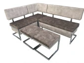 Köşe 12439 Takım Mutfak C LOCA Model Metal nikelaj Kaliteli kumaş döşem el yapım - 4