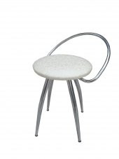 Tabure 12601 ST Sırtlıklı SHOV Model Metal Transmisyon Nikelaj Suni deri döşeme El Yapı - 2