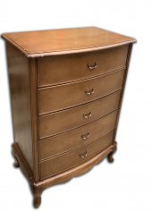 Şifonyer 12406 Model Kayın aslan Ayak Bombe Çekm Parlak Ceviz Natüre Eskitme Kulp - 3