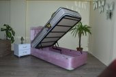 Baza Başlık Yatak 13450 Tay tüy Pembe Kumaş Ortop Pedli Cotton Yatak 100*200 - 1