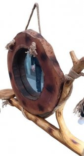 Dresuar 90008 Doğal Naturel Kurumuş Çam Çınar Ve Zeytin Ağaçlar Işıkl Tk EL YAPIM - 2