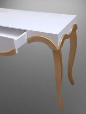 Dresuar 90012 CNC Kabartma Hayal Ayna Gold beyaz Uyum Ahşp MDF Kayın Ayk El yapım - 6