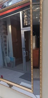 Dresuar 90012 CNC Kabartma Hayal Ayna Gold beyaz Uyum Ahşp MDF Kayın Ayk El yapım - 7