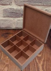 Hobi 90022 Dekoratif Model Takı Kutusu Bölmeli Ahşap HAM MDF El Yapımı - 4