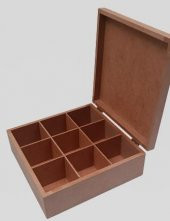 Hobi 90022 Dekoratif Model Takı Kutusu Bölmeli Ahşap HAM MDF El Yapımı - 5