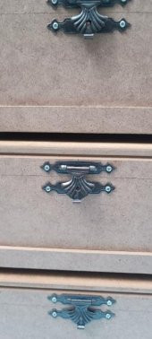 Hobi 90023 Dekoratif Model 3lü Makyaj Kutu Set Ahşap HAM MDF El Yapımı - 2