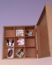 Hobi 90028 Dekoratif Model Takı Kutusu Bölmeli Ahşap HAM MDF El Yapımı - 2