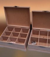 Hobi 90023 Dekoratif Model 3lü Makyaj Kutu Set Ahşap HAM MDF El Yapımı - 7