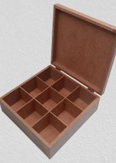 Hobi 90028 Dekoratif Model Takı Kutusu Bölmeli Ahşap HAM MDF El Yapımı - 4