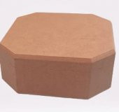 Hobi 90031 Dekoratif Model Öğrenci Kutusu Altıgen Ahşap HAM MDF El Yapımı - 1