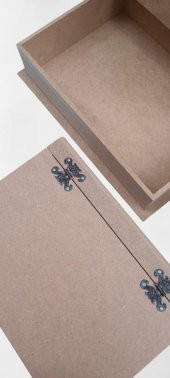 Hobi 90033 Dekoratif Model Üçlü Takı Kutusu Ahşap HAM MDF El Yapımı - 4